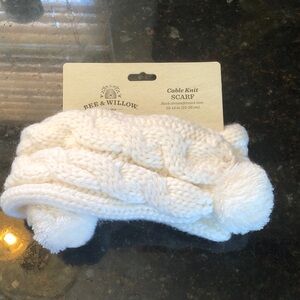 Bee & Willow Dog Cable Knit Scarf - Cream New